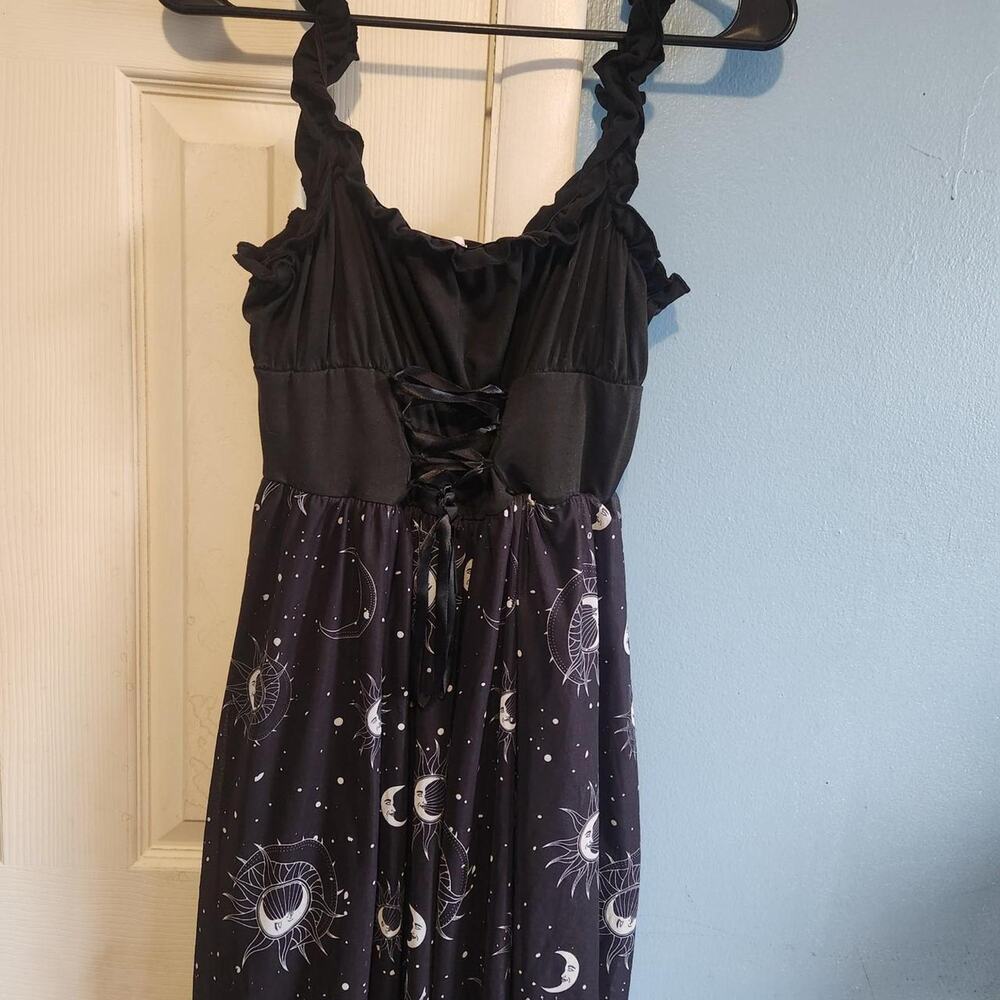 Romwe black moon and star dress Size L